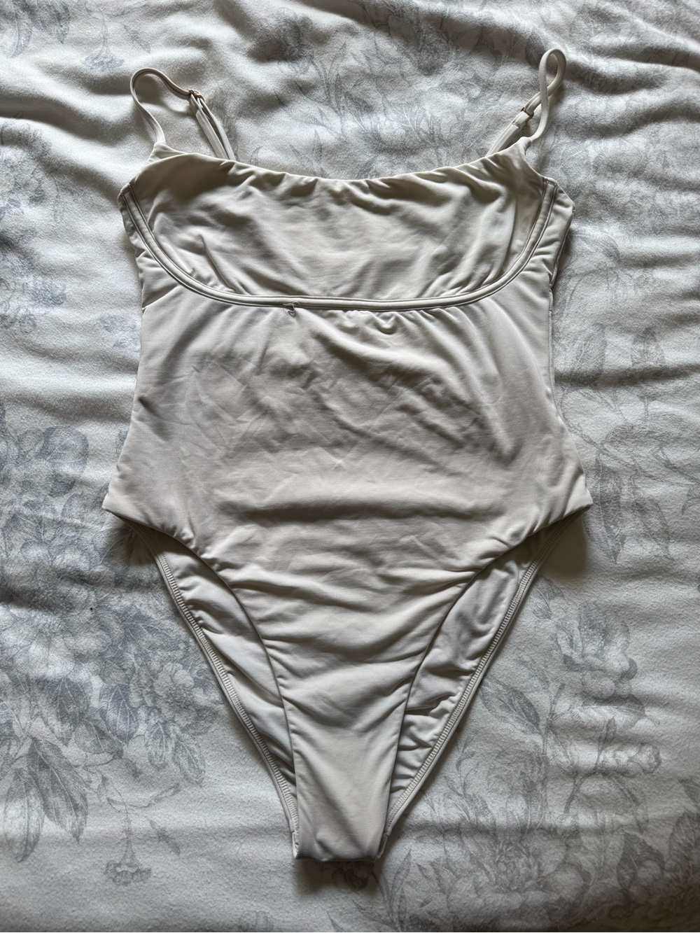 Monday Swimwear Cream One-Piece Swimsuit with Adjustable Straps